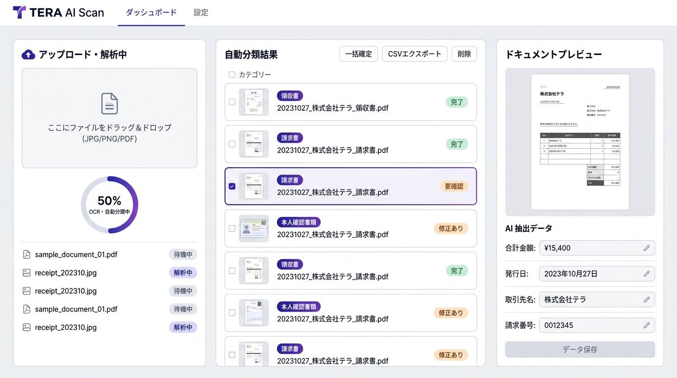 TERA AI Scan プレビュー